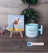 Pedagog Fotoğraflı Dekoratif Taş, Kupa Bardak Beyaz Hediye (Model 12)