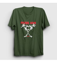 Presmono Unisex Beyaz Alive Pearl Jam T-Shirt 73752tt (Haki)
