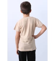 ERKEK ÇOCUK TSHİRT KARAKTER BASKILI BİSİKLET YAKA F16 (Lacivert)