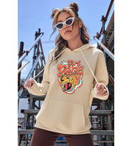 Unisex Gril Gang Baskılı Sweatshirt (Bej)