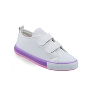 Khayt Free Kids Unisex Cırtlı Hafif Günlük Çocuk Spor Ayakkabı (Beyaz-Pembe)