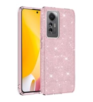 Xiaomi Mi 12 Lite Kılıf Zore Shining Simli Silikon Kılıf (Pembe)