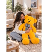 140 Cm Sevimli Pelüş Ayıcık (Sarı)