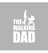 The Walking Dad Sticker Siyah 20x20 CM (Beyaz)