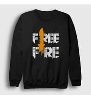 Presmono Unisex Beyaz Knife V2 Free Fire Sweatshirt 233159tt (Siyah)