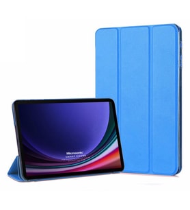 Microsonic Samsung Galaxy Tab S9 X710 Kılıf Slim Translucent Back Smart Cover Siyah (Mavi)