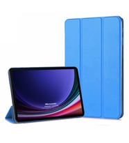 Microsonic Samsung Galaxy Tab S9 X710 Kılıf Slim Translucent Back Smart Cover Siyah (Mavi)