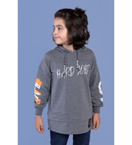 Toontoy Erkek Çocuk Kapüşonlu Baskılı Sweatshirt (Antrasit Melanj)
