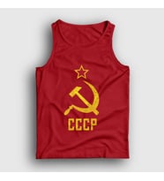 Presmono Unisex Haki Logo CCCP Sovyetler Birliği Atlet 266947tt (Kırmızı)