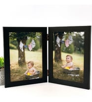 DECOLIFE İKİLİ FOTOĞRAF ÇERÇEVESİ, MENTEŞELİ ÇERÇEVE, FOTOĞRAF ÇERÇEVESİ, ANI ÇERÇEVESİ, RESİM ÇERÇEVESİ, ÇOKLU ÇERÇEVE 10x15 (Siyah)