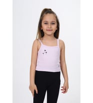 Toontoy Kız Çocuk Baskılı Atlet (Beyaz)