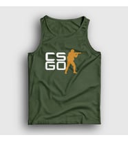 Presmono Unisex Beyaz Logo Oyun Counter Strike Cs Go Atlet 323471tt (Haki)