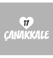 Kalpli 17 Çanakkale Araba Sticker siyah 20x15 CM (Beyaz)