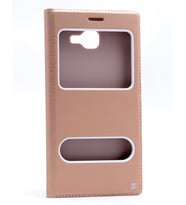 Galaxy A8 2016 Kılıf Dolce Kapaklı Kılıf (Gold)