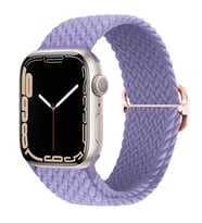 Ally Apple Watch 7-8 41mm 6-5-4 40mm Japon Tokalı Elastik Kayış Kordon 3-2-1 38mm (Mor)