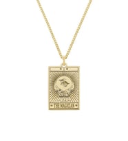 Kişiye Özel 925 Ayar Gümüş The Magician Tarot Kolye (Gold)