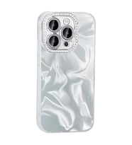 iPhone 15 Pro Max Kılıf Airbagli Parlak Taş Detay Tasarımlı Esila Kılıf (Beyaz)