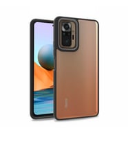 Xiaomi Redmi Note 10 Pro Kılıf Case, Kamera Lens Korumalı Elektroplatin Kaplama Sert PC Koruyucu Colourful Platinum Serisi (Siyah)