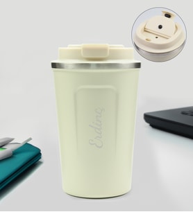 Kişiye Özel 350 ML Çelik Termos (Krem)