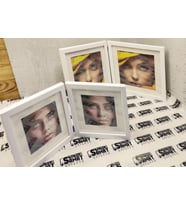İkiz Yapışık Çerçeve, İkili Kare Çerçeve, İkiz Çerçeve(15x15cm) (Beyaz)