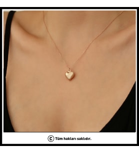 925 Ayar Gümüş Sevgililer Gününe Özel Balon Kalp Kolye (Rose)