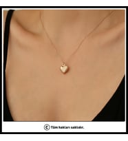 925 Ayar Gümüş Sevgililer Gününe Özel Balon Kalp Kolye (Rose)