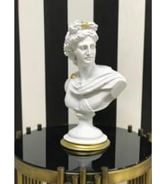 Apollo Büst Büyük Boy Heykel (Beyaz)