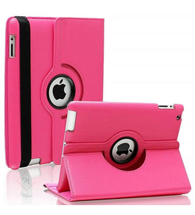 Apple iPad Air 13inç M2 2024 Kılıf 360 Dönebilen Standlı Case A2898 A2899 A2900 (Koyu Pembe)