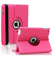 Apple iPad Air 13inç M2 2024 Kılıf 360 Dönebilen Standlı Case A2898 A2899 A2900 (Koyu Pembe)