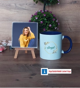 İsme Özel Doğum Günü Hediyesi Fotoğraflı Dekoratif Taş, Kupa Bardak Beyaz Hediye (Model 3)