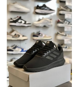 Hafif Günlük Koşu Ayakkabısı Kadın/Erkek Unisex Füme Spor Sneaker (Siyah)