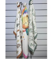 MiniPink Baby Çok Amaçlı Müslin Örtü & Battaniye 3'lü Set %100 Pamuk 75x100 Cm (Avakado)