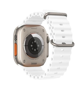 Ally Apple Watch 7-8 45mm 6-5-4 44mm Marine Silikon Kayış Kordon 3-2-1 42mm (Beyaz)