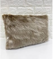 YILMAZHOME Peluş Dikdörtgen Kırlent Kılıfı (Sütlü Kahve)