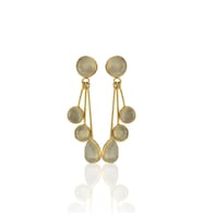 Kadir Jewellery22 Ayar Altın Kaplama Vintage Küpe -El İşçiliği Ve Hipoalerjenik Küpe (Beyaz)
