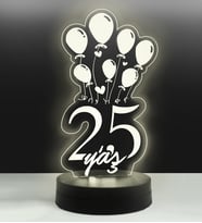 Balonlu Doğum günü 2010675 Led Lamba Hediyesi (Beyaz)