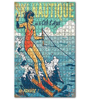 Cakapuzzle Heyecanlı Sörfçü Kadın Görseli Puzzle Yapboz MDF (Ahşap) (1000 Parça)