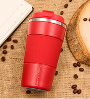 Silikon Halkalı 500 Ml Çelik Termos (Kırmızı)