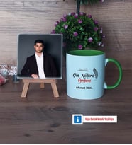Din Kültürü Öğretmeni Fotoğraflı Dekoratif Taş, Kupa Bardak Beyaz Hediye (Model 14)