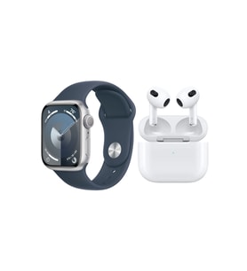 Tüm Akıllı Telefonlarla Uyumlu Dtno 1 Watch 7 Pro Max Smart Watch Akıllı Saat + Tws Airpods 3.nesil Bluetooth Kulaklık (Lacivert-Beyaz)