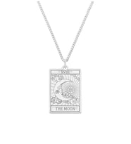 Kişiye Özel 925 Ayar Gümüş The Moon Tarot Kolye (Gümüş)