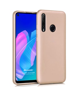 Matte Silicone Huawei P40 Lite E Kılıf (Gold)