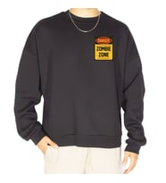 UNİSEX KİŞİYE ÖZEL BASKILI WAFERWEAR SWEATSHİRT (Siyah)