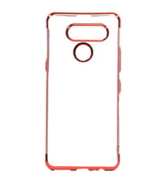 LG K50S Kılıf Zore Dört Köşeli Lazer Silikon Kılıf (Kırmızı)