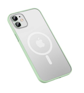 Apple iPhone 12 Kılıf Zore Mokka Lens Koruyuculu Wireless Kılıf (Yeşil)
