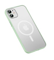 Apple iPhone 12 Kılıf Zore Mokka Lens Koruyuculu Wireless Kılıf (Yeşil)
