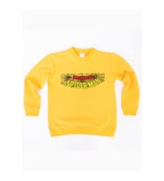 Spiderman baskılı örümcek adam pamuklu kumaş çocuk sweatshirt (Sarı)