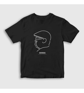 Presmono Unisex Çocuk Beyaz Neon The Notorious BIG T-Shirt 41297tt (Siyah)