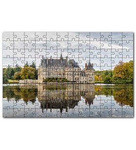 Cakapuzzle Göl Kıyısındaki Görkemli Şato ve Orman Puzzle Yapboz MDF (Ahşap) (255 Parça)