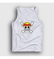 Presmono Unisex Sarı Logo Anime One Piece Atlet 135668tt (Beyaz)